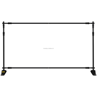 Support de bannière portable en aluminium Ruiqi RQ-00106 personnalisé de 8 pieds et 10 pieds, réglable, pour mur de fleurs, toile de fond de mariage, décoration