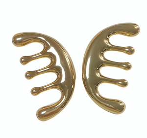 เครื่องนวดกัวซาห้าซี่หัวโลหะสีทอง - Product Image 1