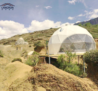 Maison dôme Glamping Yourte Maison Glamping Tente de luxe Maison Glamping Tente Camping Dôme géodésique Tentes à vendre avec salle de bain