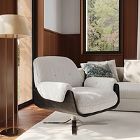 Fauteuil inclinable à bascule Santafy confortable et moderne, imperméable, en similicuir souple, une place, mousse haute densité, pour salon