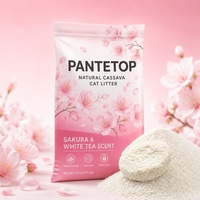 Litière pour chat en tapioca naturelle, contrôle des odeurs, écologique, forte absorption, absorption rapide de l'eau
