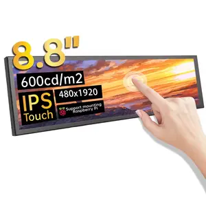 Tampilan lcd 8.8 inci 8.8x480, strip lcd tft layar sentuh penuh warna IPS bar panjang 1920 inci