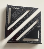Outil de mesure multifonctionnel triangulaire en alliage d'aluminium de 7 pouces, design moderne de haute précision, DIY OEM, modèle CJTOOL pour la menuiserie