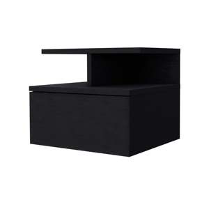 Mason Wenge 1 Drawer Floating Nightstand <b>Wall</b> Mounted <b>Storage</b> Bedside Cabinet - Product Image 3