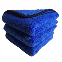 Serviette de séchage pour voiture en microfibre 1200 g/m², tissu en polaire corail, serviette de séchage pour voiture en tissu pelucheux