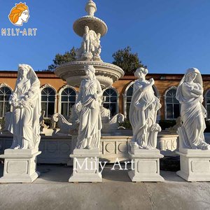 Cuộc Sống Kích thước duyên dáng Trắng đá cẩm thạch nữ tượng bốn mùa Nữ Thần điêu khắc - Product Image 2