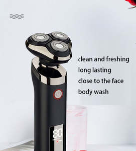 Kit toelettatura <span class=keywords><strong>4</strong></span> in 1 rasoio corpo tutto in uno uomini 360 ° testa rotante IPX7 impermeabile bagnato asciutto rasoio elettrico con attrazione magnetica - Product Image 5