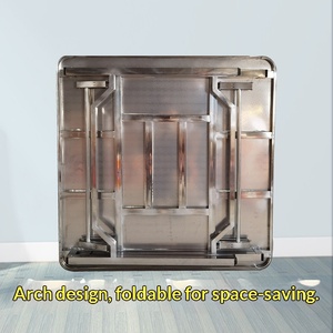 <span class=keywords><strong>Table</strong></span> <span class=keywords><strong>pliante</strong></span> en acier inoxydable au design contemporain, épaissie, carrée, <span class=keywords><strong>pour</strong></span> repas en plein air, camping, barbecue, <span class=keywords><strong>marché</strong></span> nocturne, Hunan - Product Image 3