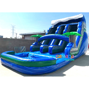 Tobogán Acuático Inflable Comercial para Adultos, Castillo Inflable con Piscina, Tobogán Acuático Inflable de <span class=keywords><strong>Tres</strong></span> Carriles - Product Image 3