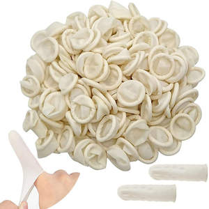 Esd Antistatisch Versus Handschoenen Groot Formaat Blauw Flossen Latex Vingerbedjes - Product Image 3