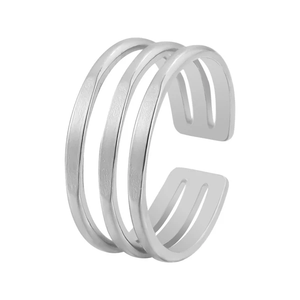 แหวนแฟชั่นทรงเรขาคณิตของผู้หญิงทันสมัยเครื่องประดับสแตนเลสชุบทองที่ทันสมัย - Product Image 2