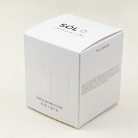 Boîte auto-fermante en carton ivoire FSC avec feuille d'argent pour emballage de masque en argile, boîte en papier cosmétique pour la vente au détail
