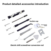 Jeu de tournevis de précision 1 pièce, kit d'outils professionnels pour le bricolage avec poignée en plastique, embouts multi-usages pour la réparation d'électronique et de téléphones