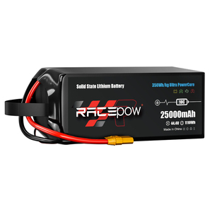Racepow 1200サイクル 25000mAh 25Ah 12S/14S 320Wh/kg高エネルギー密度固形リポバッテリー（貨物ドローン/マルチローターUAV用） - Product Image 2