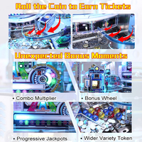 Mesin Arcade MARS MINER Penukaran Tiket dengan Pengeluaran & Penekan Koin Logam untuk Pusat Hiburan
