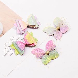 Super Fairy Gradient Color Princess LX Kids' Bow Hairpin 90905 with Sequins for Bachelorette Party <b>Glitter</b> Acetate - Product Image 3