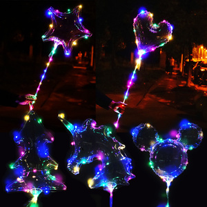 Globos de Burbuja Transparentes Personalizados con Luz Brillante, Unicornio, Flor, Corazón, Estrella, Globos LED de Mano, Bobo, Buburja, Globo - Product Image 1