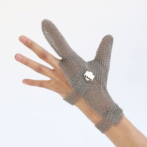 Gant en maille d'acier inoxydable réutilisable, facile à nettoyer, anti-coupure, équipement de protection pour la restauration, la cuisine et l'abattage - Product Image 2