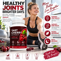 Capsules d'extrait de cerise acidulée Bioby OEM 3600mg - Santé des articulations et soutien osseux - Naturel, sans OGM, testé en laboratoire, complément en marque blanche