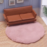 Tapis miniature en peluche pour maison de poupée, tapis de sol de simulation, accessoires de décoration pour maison de poupée, accessoires artisanaux pour maison de poupée
