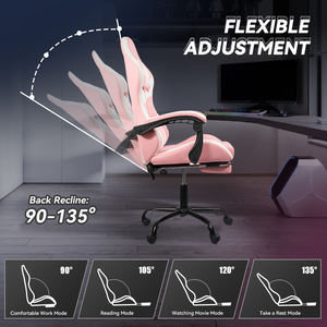 Ergonomic Electric Esports <b>Gaming</b> Chair RGB LED Lighting Massage Multipurpose Design Retractable Footrest Adjustable Backrest - Product Image 3