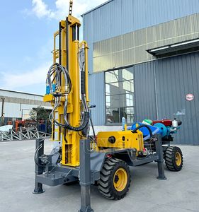Vente directe d'usine, foreuse hydraulique puissante à roues de 200 m 300 m, foreuse à double usage pour l'eau et le gaz, machine de forage de puits d'eau - Product Image 2