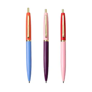 Quality luxury custom logo gift promotion ballpen ,press color gift promotion school business use pen