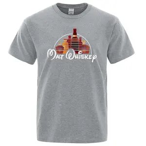 Camiseta con estampado de whisky de malta, divertida camiseta de manga corta para hombre borracho de Alcohol, camisetas holgadas de gran tamaño, ropa de calle de moda, camisetas de verano