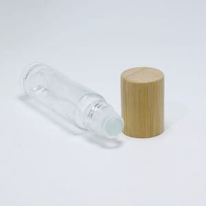 Botella de Vidrio Esmerilado para Aceites Esenciales de 5ml y 10ml, con Tapa Redonda de Bambú y Sellado Roll-on para Cremas, Agua, Perfumes, Sérums y Cuidado de la Piel - Product Image 2