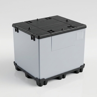 Caisse de palette en plastique pliable réutilisable 1200*1000*1050mm en PP recyclable pour la logistique industrielle