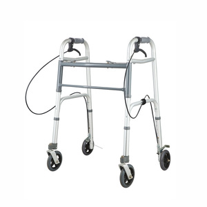 Déambulateur Foxconn Walker avec roues de 5 pouces et frein à main pour personnes âgées, argenté WA229 - Product Image 4