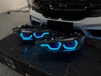 Pour BMW Série 3 F30 320i LCI F35 2013 2015 2018, mise à niveau des phares, phares LED complets blancs et jaunes, DRL commutables, phares Ikon