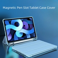 Pour étui pour clavier ipad 2023 Slim 10.5 pouces étui pour tablette en cuir PU pour iPad 7ème génération comprend un porte-crayon-Démarquez-vous avec style!