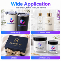Étiquettes de transfert UV DTF personnalisées, autocollants 3D brillants imperméables, adhésifs puissants pour tasses, bouteilles, emballages, OEM