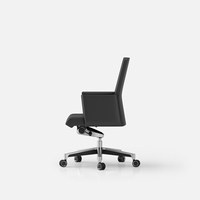 Chaise de bureau ergonomique pivotante moderne chromée personnalisée avec dossier réglable en hauteur pour le bureau à domicile et le salon