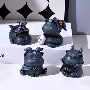 Figura de Resina de Gato Mágico de Alta Calidad, Estilo Halloween Oscuro, Decoración Gótica de <span class=keywords><strong>Brujería</strong></span>, Adorno Espeluznante para el Hogar - Product Image 5