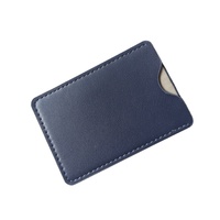 Dompet Kulit PU Sederhana Unisex 7 Inci Ultra-tipis, Penutup Kartu Kredit, Anti RFID, Tempat Kartu Berkualitas Tinggi