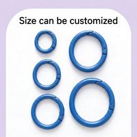 Baked Enamel Painted Zinc Alloy Keychain Coil Spring Ring Colored Retaining Book Spring Clasp Key Toy Fastener Open-End Hanging