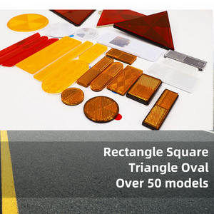 Reflectores Traseros Rojos para Automóviles, Vinilo <span class=keywords><strong>Reflectante</strong></span> PMMA Autoadhesivo para Seguridad Vial - Product Image 2