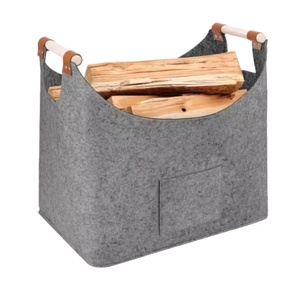 Sac de transport écologique en feutre pour bûches, pochette de rangement épaissie en non-tissé pour bois, panier organisateur en feutre pour allumettes de cheminée - Product Image 2