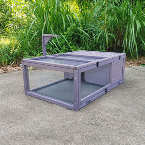 High Quality <strong>Tortoise</strong> Habitat Enclosure Solid Wood Reptile <strong>House</strong> Indoor Animal <strong>House</strong> with Lamp Stand Pet Cage with Custom logo - Product Image 3