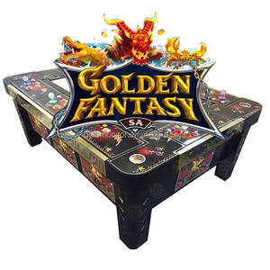 Venta al por mayor de fábrica, máquina de juegos de 10 asientos, mesas de pescado, sala de juegos de pesca para consola de juegos, fantasía dorada - Product Image 1