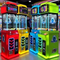 Machine de jeu d'arcade professionnelle avec écran LCD, grue à griffes LED néon mince, distributeur de prix pour centre commercial