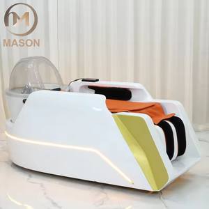 Cama de champú de salón eléctrica automática más nueva con terapia de agua de cabeza de Spa, masaje y vaporizador-Silla de lavado de cabello para Spa de belleza - Product Image 1