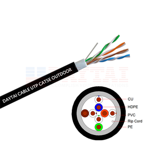 Outdoor 4 Pair Double Jacket Coppler Solid CAT5E LAN <strong>Cable</strong> <strong>Ethernet</strong> <strong>Cable</strong> for <strong>Long</strong> Term Outdoor Communication Applications - Product Image 2