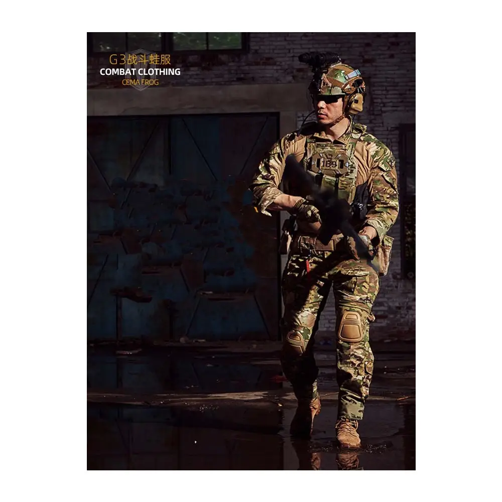 G3 al aire libre tiro combate pantalón camisa camuflaje uniforme táctico vestido uniforme