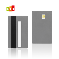 Carte IC personnalisée en acier inoxydable à contact métallique Carte à bande magnétique à double interface Carte de crédit Visa Java en métal