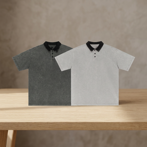 เสื้อถักคุณภาพสูง ผ้าฝ้าย 100% สไตล์วินเทจ สำหรับเสื้อเชิ้ต ปักโลโก้ตามสั่ง 285gsm ซักย้อมสีแบบแอซิดวอช ไซส์ US ทรงโอเวอร์ไซส์ สำหรับใส่เล่นกอล์ฟ - Product Image 3