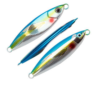 Leurre de pêche en métal UV dur en alliage, type Slow Jig, pour la pêche au bar en mer depuis le bateau, 30g 40g 60g 80g 100g 120g - Product Image 1
