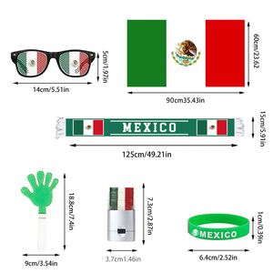 Offre Spéciale Coupe du Monde de Football 2026 Qatar : Kit de Supporter Personnalisé avec Écharpe et Lunettes – Vente en Gros USA Canada - Product Image 3